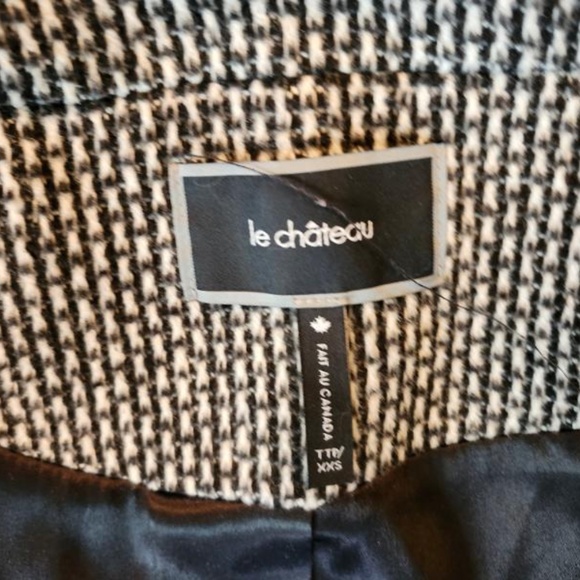 Le Chateau Grey hooded shawl dress winter coat - Picture 7 of 7